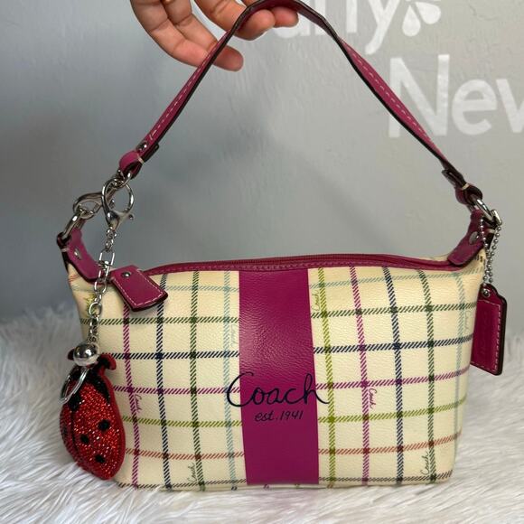 Coach Handbags - y2k COACH Heritage Plaid Mini Purse Shoulder Bag Wristlet